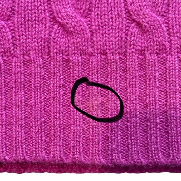 Ralph Lauren Black Label Fuchsia Cable Knit Button Down Cashmere Cardigan - Picture 13 of 16